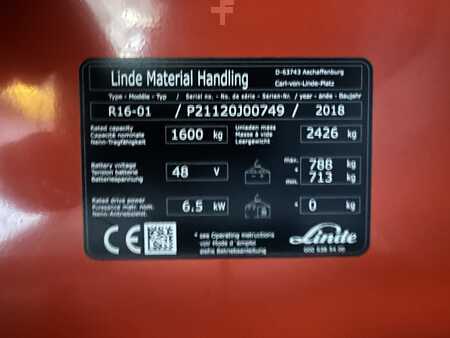 Reach Trucks 2018  Linde R 16 - 01 ( 1120 ) * FULL Options !! (3)