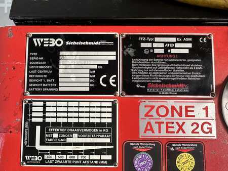 Ruční vysokozdvižný vozík 2009  Sichelschmidt D 1216 ASM - Atex EX 2G / Zone 1 (3)