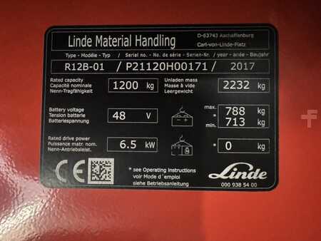 Schubmaststapler 2017  Linde R 12 B 01 ( 1120 ) * Triplex FFL !! (3)