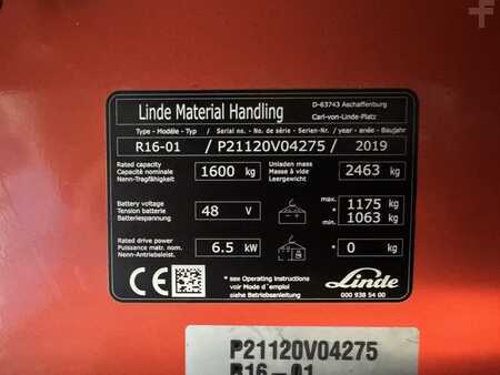 Skyvemast 2019  Linde R 16 - 01 ( 1120 ) * Triplex FFL !! FULL options !! (3)