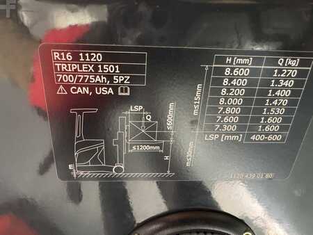 Skyvemast 2019  Linde R 16 - 01 ( 1120 ) * Triplex FFL !! FULL options !! (4)