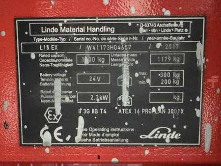 Hochhubwagen 2017  Linde L 16 - Atex Pyroban EX 3G / Zone 2 * DEMO !! (3)