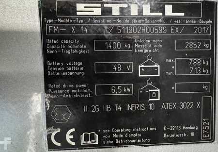 Retráctil 2017  Still FM-x 14 - Atex Miretti EX 2G / Zone 1 * Triplex FFL !! (3)