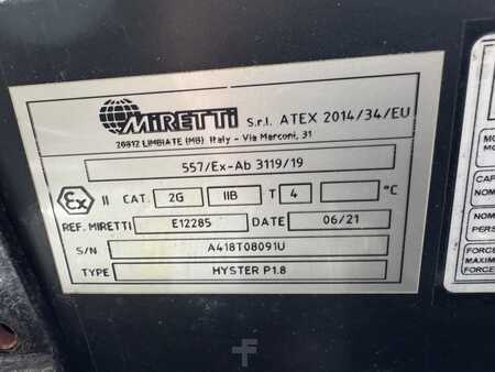 Porta-paletes elétrico 2020  Hyster P 1.8 - DEMO !! Atex Miretti EX 2G / Zone 1 !! RAVAS !! (3)