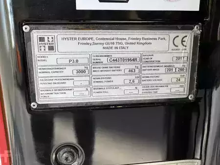 Niederhubwagen 2017  Hyster P 3.0  Atex Pyroban EX 2G / Zone 1 !! NEW battery !! (4)