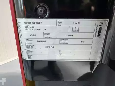 Niederhubwagen 2017  Hyster P 3.0  Atex Pyroban EX 2G / Zone 1 !! NEW battery !! (5)