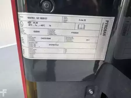 Elektrische palletwagens 2017  Hyster P 3.0 * Atex EX * Pyroban 2G / Zone 1 * NEW battery !! (4)