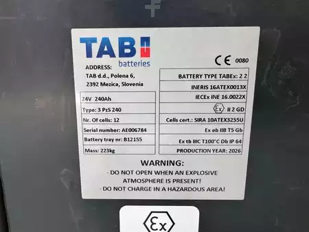Wózek wysokiego podnoszenia 2017  Still EXV 14 C * DEMO * Atex EX * Miretti 2G / Zone 1 & 3D / Zone 22 * NEW battery !! (8)