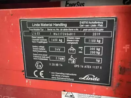 Ruční vysokozdvižný vozík 2019  Linde L 16 i ( 1173 ) * Atex EX * Proplan 2G / Z1 (4)