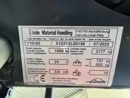 Pystysuora ordreplukker 2022  Linde V 10 / 02 - 5212 * DEMO !! DOUBLE steering !! (3)