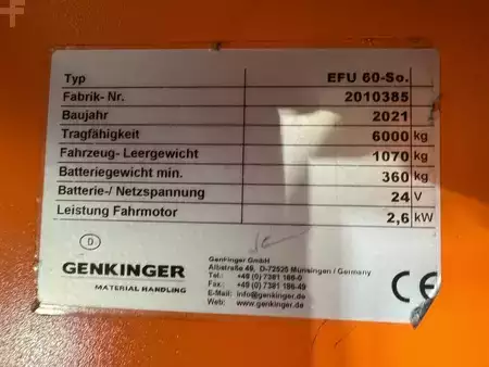 Niederhubwagen 2021  Genkinger EFU 60 So * ( 6.0 T @ 850 MM !! ) (3)