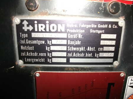 Seitenstapler 1982  Irion DFG 30 (4)