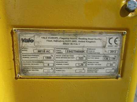 Porta-paletes elétrico 2012  Yale MP18AC (4)