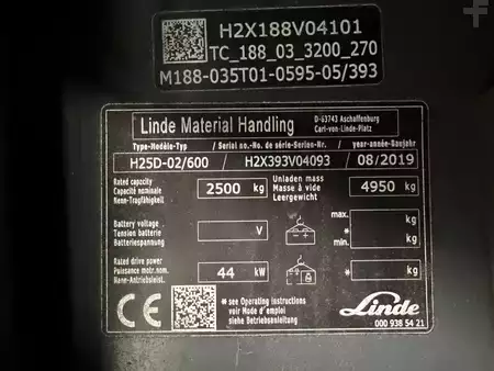 Empilhador diesel 2019  Linde H 25D-02 / 600 (5)