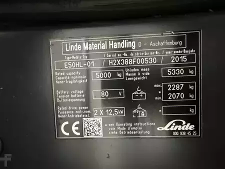 4-wiel elektrische heftrucks 2015  Linde E50HL (8)