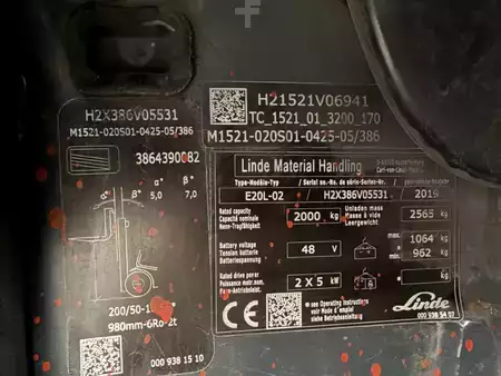 4-wiel elektrische heftrucks 2019  Linde E20L (5)