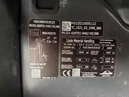 4-wiel elektrische heftrucks 2020  Linde E20L (7)