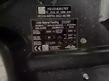 Elektro 4 Rad 2018  Linde E40L-01/600 (7)