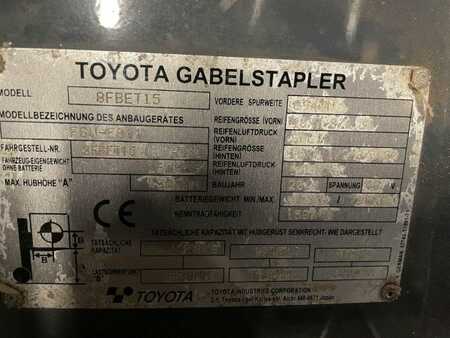 Toyota 8FBET15 - 1,5t/Triplex4.300HH/Seitens.