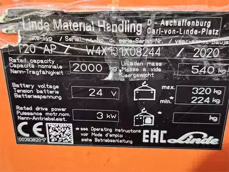 Electric Pallet Trucks 2020  Linde T20AP (4)