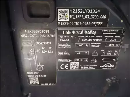 Electric - 3 wheels 2021  Linde E14 (7)