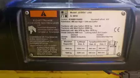 Chariots électriques à 3 roues 2018  Hyster J2.0XNT LWB (6)