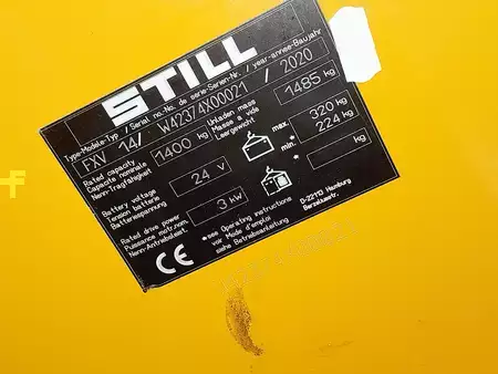 Ruční vysokozdvižný vozík 2020  Still FXV14N (4)