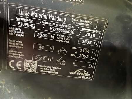 4-wiel elektrische heftrucks 2018  Linde E20 (2)