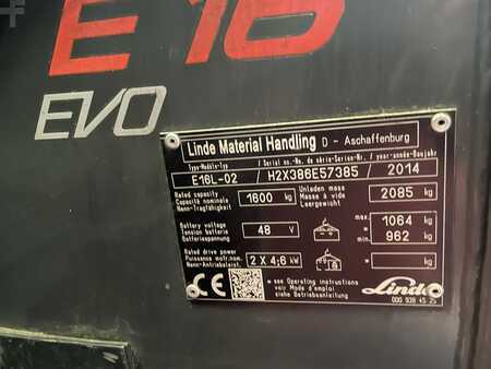 3-wiel elektrische heftrucks 2014  Linde E16 (2)