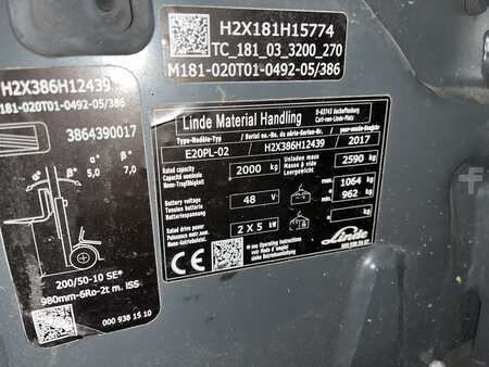Chariots électriques à 4 roues 2017  Linde E20PL-02 (5)