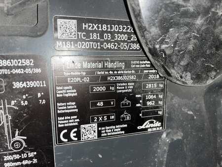 Chariots électriques à 4 roues 2018  Linde E20PL-02 (3)