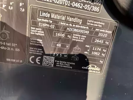 Elektromos 4 kerekű 2020  Linde E16PH-02 (5)