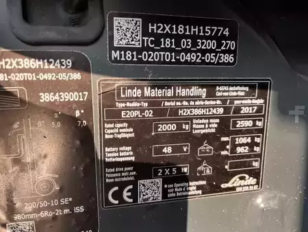 Electric - 4 wheels 2017  Linde E20PL-02 (5)