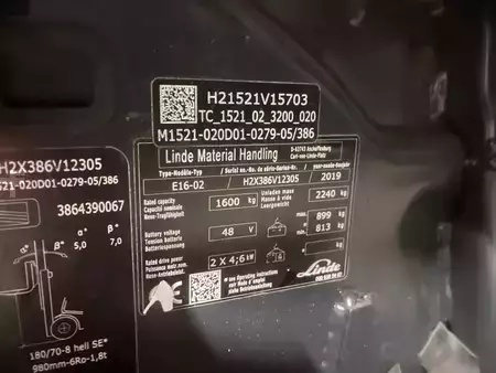 Carrelli elettrici 3 ruote 2019  Linde E16-02 (2)