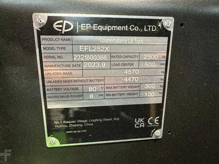 Carrelli elettrici 4 ruote 2025  EP Equipment EFL252X EFL252X Hefhoogte 4,80 meter (11)