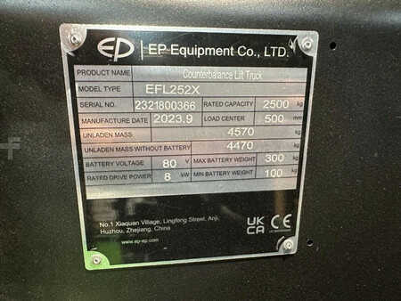 Carrelli elettrici 4 ruote 2025  EP Equipment EFL252X EFL252X Hefhoogte 4,80 meter (25)