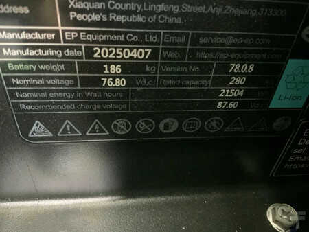 Sähkö - 4 pyör 2025  EP Equipment EFXZ-301-H Vorkheftruck (15)