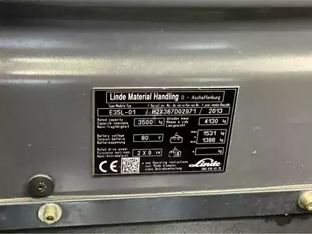 Dieselový VZV - Linde E35L-01 Sideshift - 1199 uur - 3500KG - bj 2013 (8)