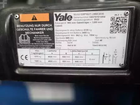 Elektromos 4 kerekű 2022  Yale ERP16VT LWB (4)