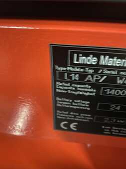 Ledstaplare gå 2014  Linde L14 AP Hubhöhe 3410 mm Batterie 2022 ( NEU ) (7) 