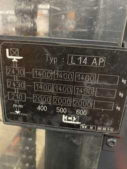 Stacker pedestre 2017  Linde L14 AP Initialhub WAAGE Hh2400 mm (10) 