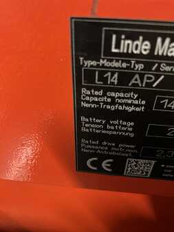 Apilador eléctrico 2017  Linde L14 AP Initialhub WAAGE Hh2400 mm (11) 