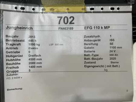 Sähkö - 3 pyör 2013  Jungheinrich EFG 110k (14)