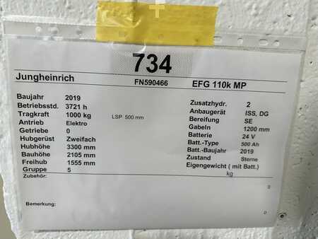 Sähkö - 3 pyör 2019  Jungheinrich EFG 110k (14)