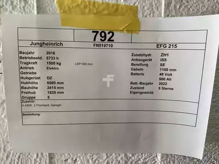 Sähkö - 3 pyör 2016  Jungheinrich EFG 215 (15)