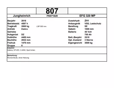 Elektro 4 Rad 2018  Jungheinrich EFG 320 (17)