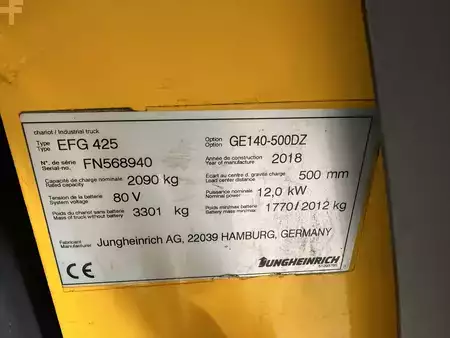 El truck - 4 hjulet 2018  Jungheinrich EFG 425 (13)