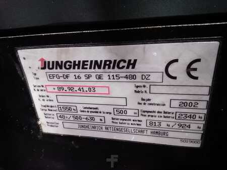 Elektromos 3 kerekű 2002  Jungheinrich EFG-DF 16 SP GE115-4 (8) 