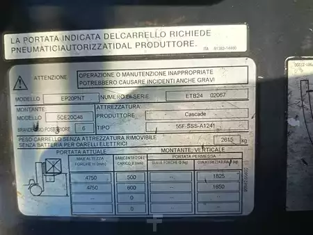 Elektro tříkolové VZV 2016  CAT Lift Trucks EP20PNT  (5)