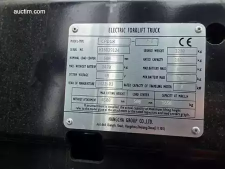 4-wiel elektrische heftrucks 2022  HC (Hangcha) CPD18-AC4-E (10)